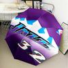 Jazz Basketball Team Umbrella Folding Umbrella, Automatic Umbrella 8-Frame for Travel, Camping Use Gift for Halloween Christmas