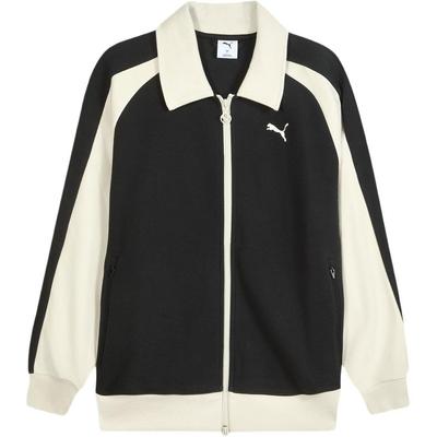 Puma Unisex T7 Trainingsjacke mit Kragen Schwarz/Off-White 634029-01
