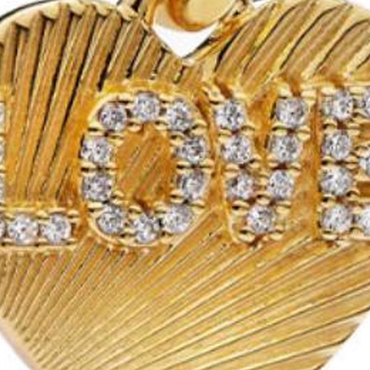 Pandora Heart Textured 925 Silver Pendant Women pendant Gold 763604CO1