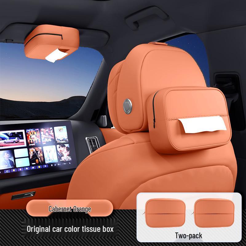 E5 PLUS Blue Electric Car Tissue Box: Model 26 Seat Backrest Hanging Bag Accessory.