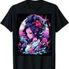 GraphiTeeGeek Mystique of the Geisha_ Embodying Tradition Women's Black Cotton_Polyester Modern Elegance T-Shirt