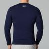 Under Armour Round Neck Training Sports Long Sleeve Compression Shirt Men Tops Navy-Blue 1369728-410