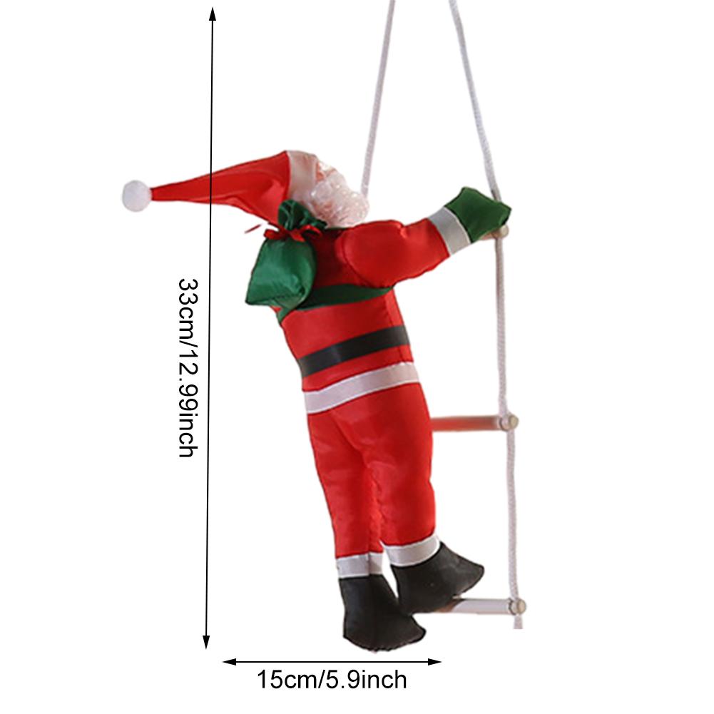 Christmas Pendant On Rope Ladder Climbing Santa Claus Pendant Cute Creative Christmas Party Favor