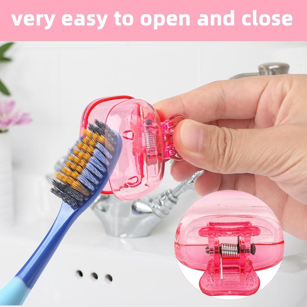 4/6/10Pcs Toothbrush Covers Portable Tooth Brush Coverings Clips for Protector Tooth Brush Storage Head Cap for Bathroom Travel