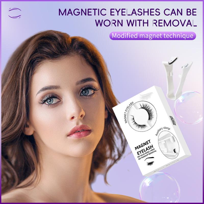 Magnetic False Eyelash Set - Lightweight Little Devil, No Glue, Super Natural Faux Mink