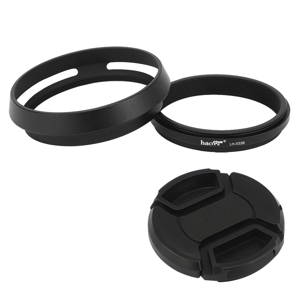 

Haoge Lens Hood with Adapter Ring Cap for Fujifilm Fuji FinePix x100vi X70 X100 X100S X100T X100F X100V Black LH-X53B Camera,