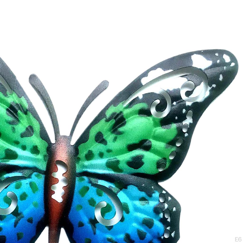 Butterfly Wall Sculpture Decoration Figurine Artwork Hanging Metal for Indoor Yard