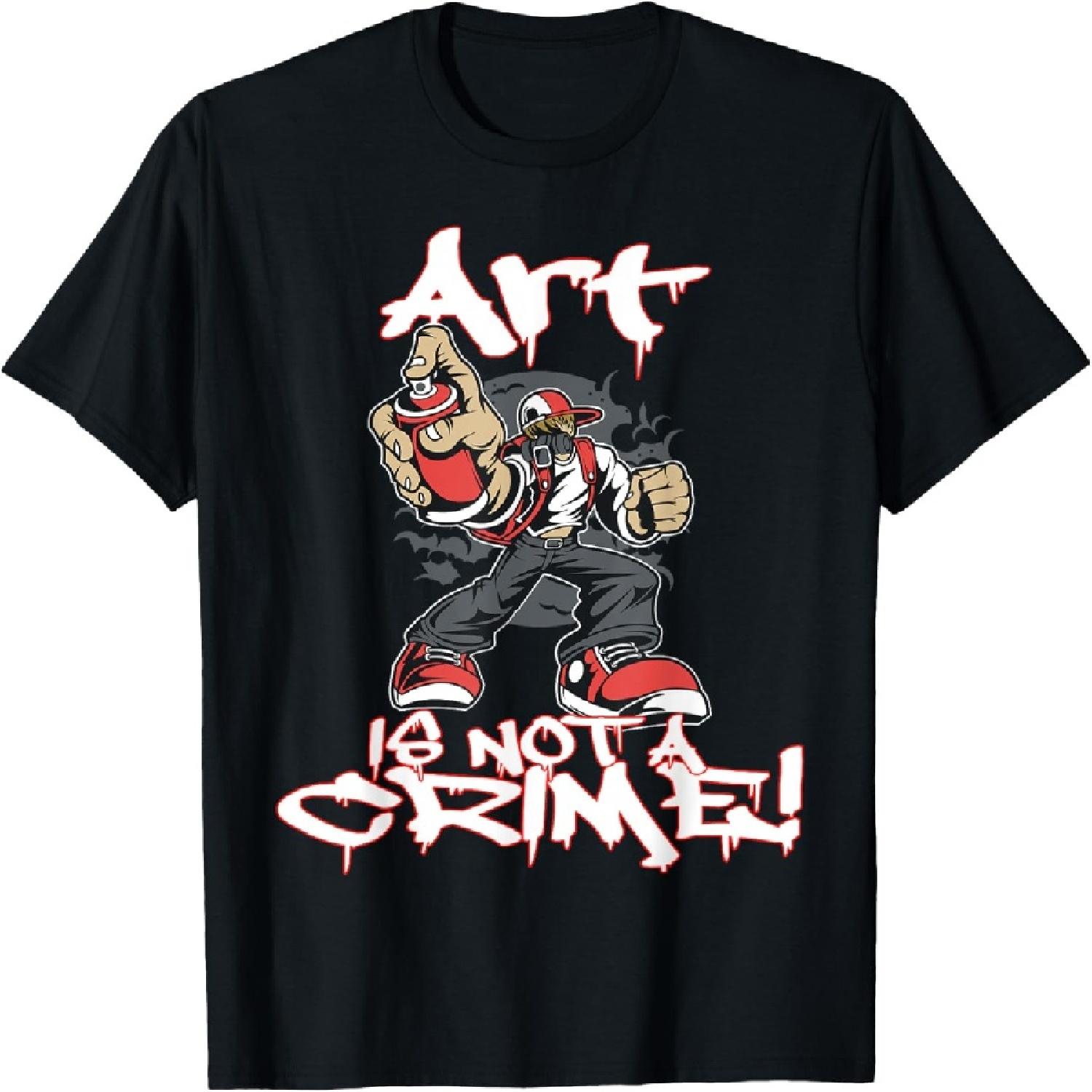 Art is not a crime graffiti street art sprayer T-Shirt XXXXXL разноцветный