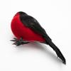 12*3.5cm Simulation Bird Bird Handmade The Little Titmouse Red and Black Cute Christmas Tree Decoration Christmas Decorations
