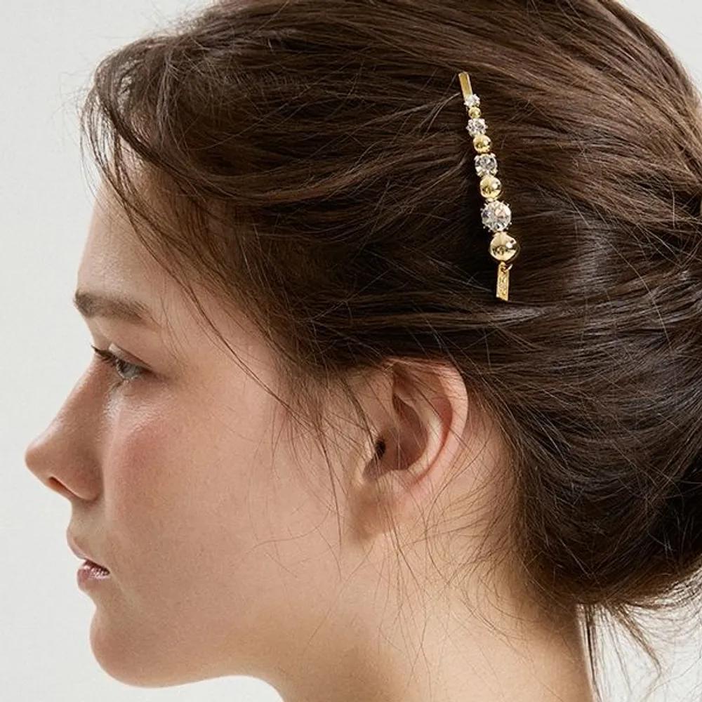 Ball Crystal Bobby Pin LFSL0314 Gold