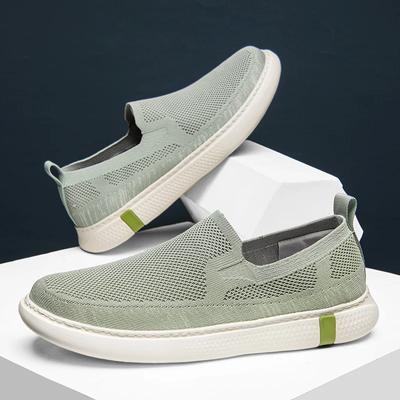 FashionMen Vulcanize Shoes Breathable Mens Mesh Shoes Lightweight Man Sneakers Fashion Slip On Flats Comfortable Man Loafers Lazy Shoes