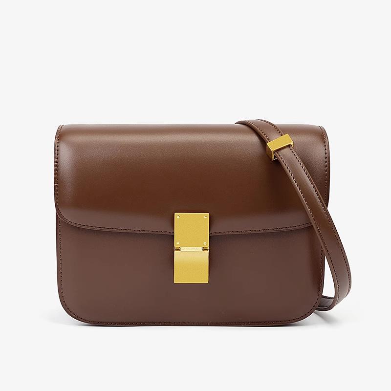 2025 Nová dámská PU kožená taška přes rameno Malá čtvercová krabička Crossbody Tofu peněženka Minimalistická luxusní taška pro ženy