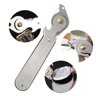 Manual Stainless Steel Can Opener Jar Lid Remover Multi Functional Easy Grip Bottle Opener Kitchen Tool