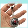 Stylish Zinc Alloy Soviet Badge Russian Cccp Moon Pendant Keychain For Women