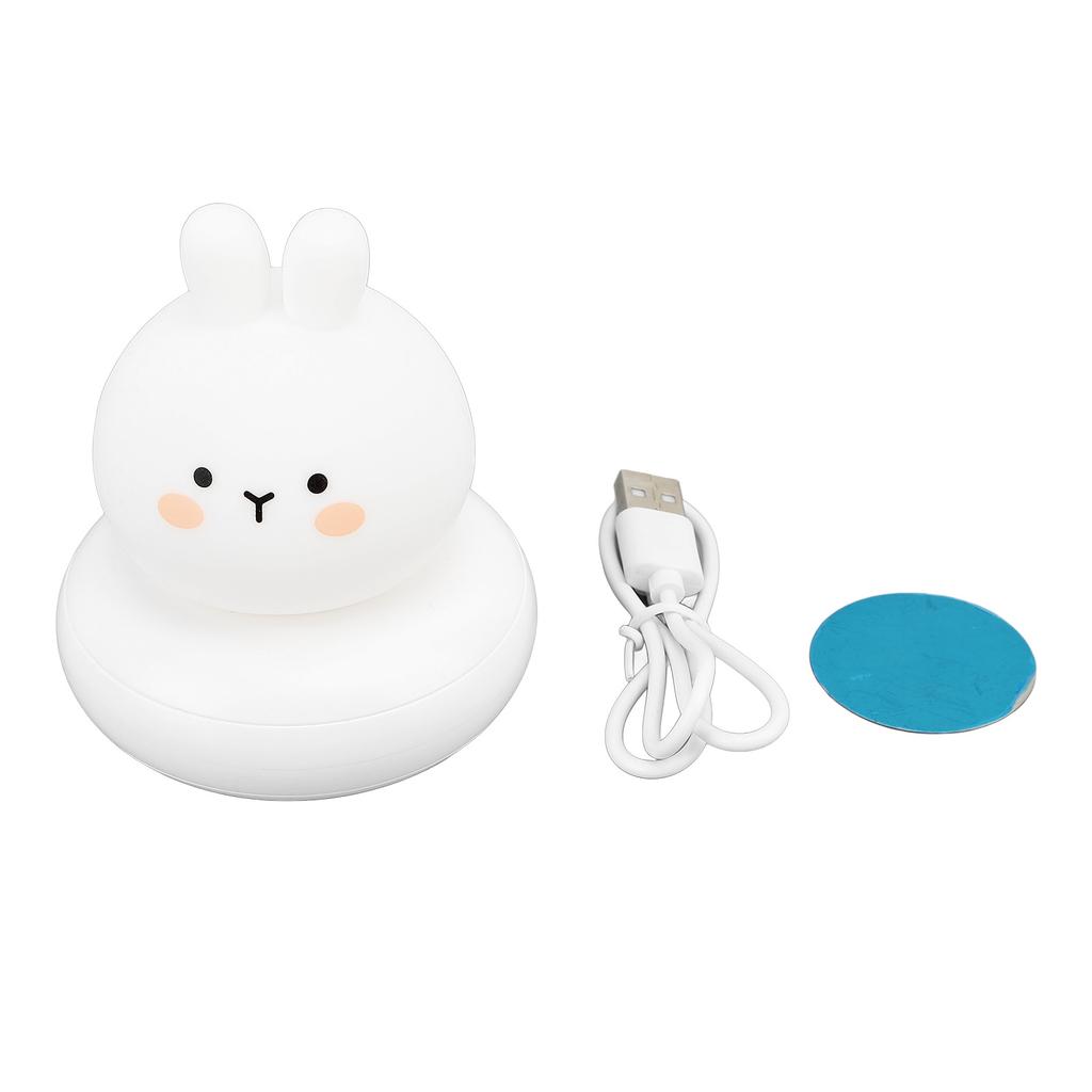 Bunny Night Light 100mAh Rechargeable Baby Night Light Magnetic Rabbit Silicone Night Lamp for