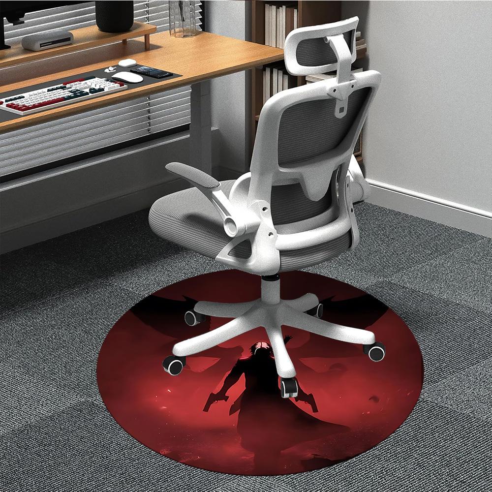 

1PC Dark Angel Wings Office Round Rug, Non-slip, Soft and Durable Office Rug for Interior Decoration, Perfect for Office yy250915142 80cm by 80cm