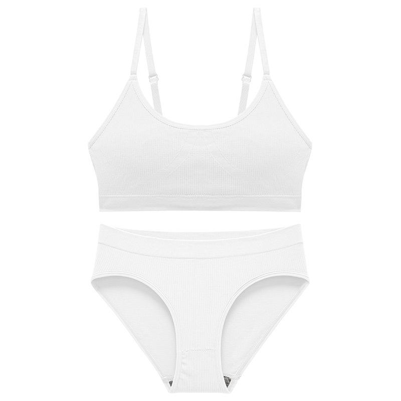 Drahtloses Push-up-Camisole-BH-Set für Damen: Nahtlose, gepolsterte, bequeme Nachtwäsche zum Schlafen, Schöner Rücken, Große Größen, Teenager