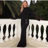 Elegant Ruched Maxi Dress for Women Fashion Sexy Long Sleeve Autumn O-neck Evening Party Dresses