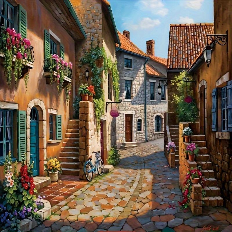 300/500/1000pcs Paper Puzzle Urban Oil Painting Jigsaw Puzzle Creative Gift for Adults Perfect for Family Game Party Home Decor