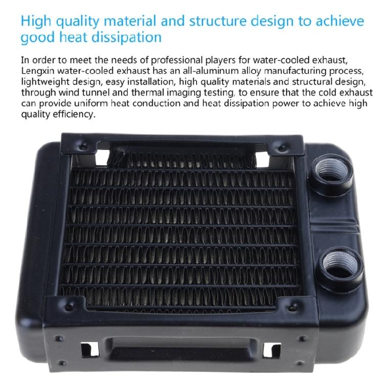 Aluminum Water Cooling Radiator 8 Tubes Heat Exchanger CPU Heatsink Cooler Fast Heat Dissipation for PC Computer