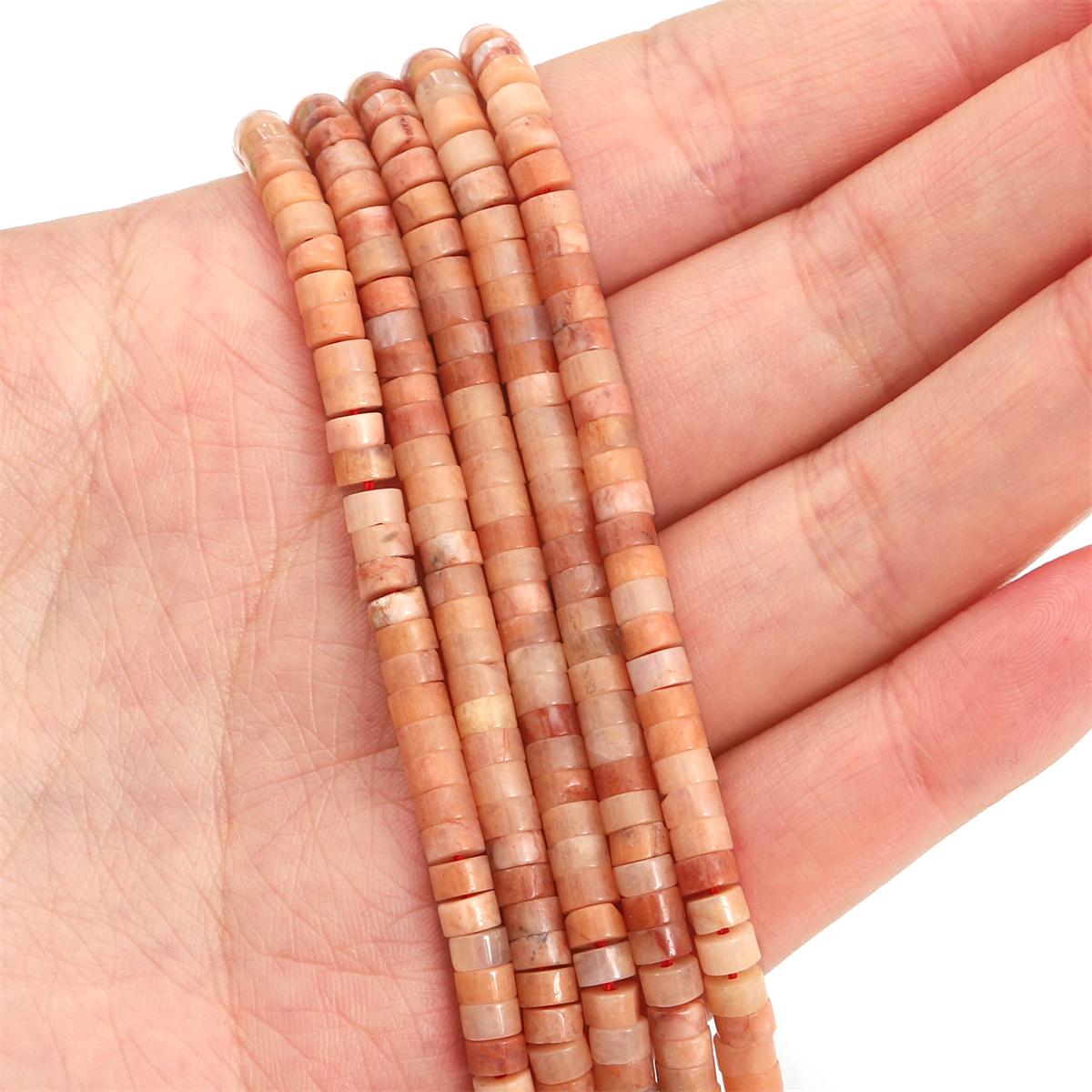 

2x4 мм бирюзовые агаты нефритовые бусины-разделители плоские круглые бусины из натурального камня аметист тигровый глаз бусины для изготовления ювелирных изделий DIY браслет ожерелье серьги Red Aventurine