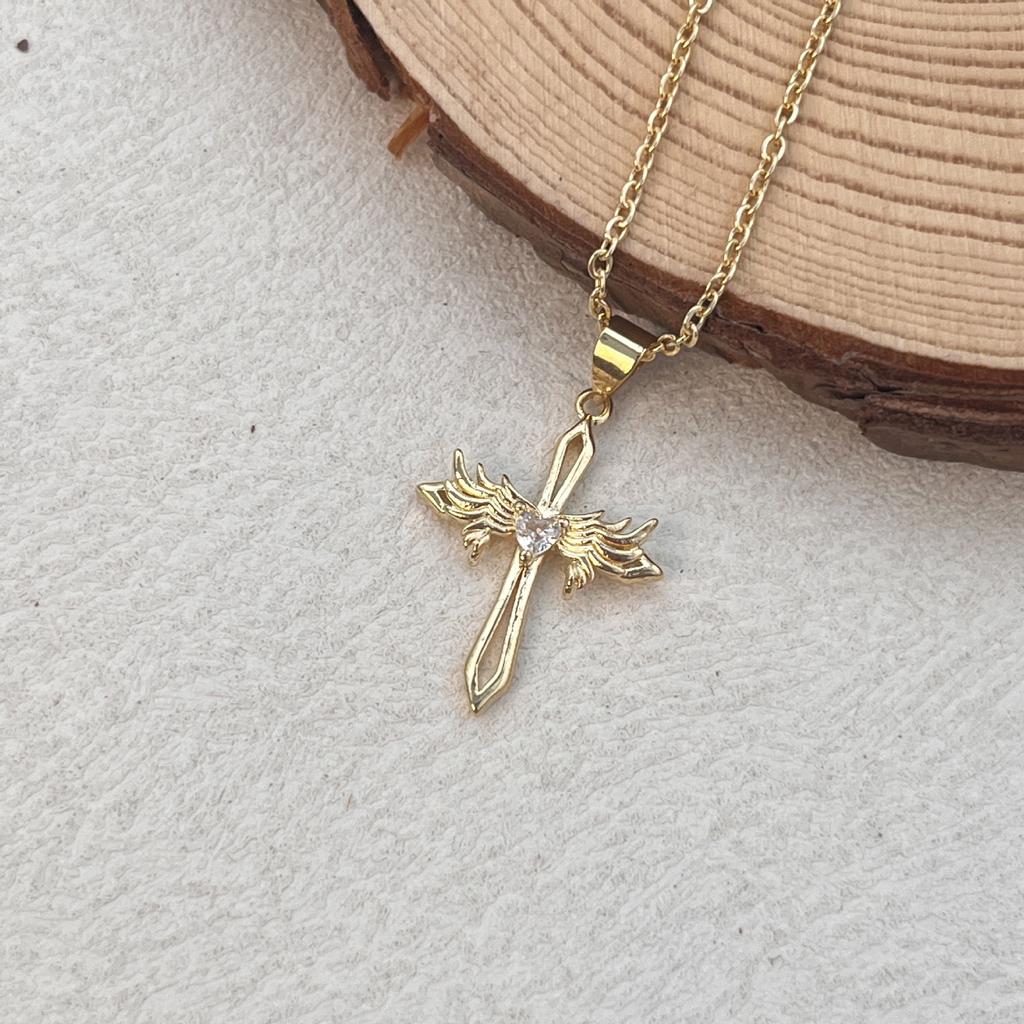 Personalized Cross Double Necklace Retro Fashion