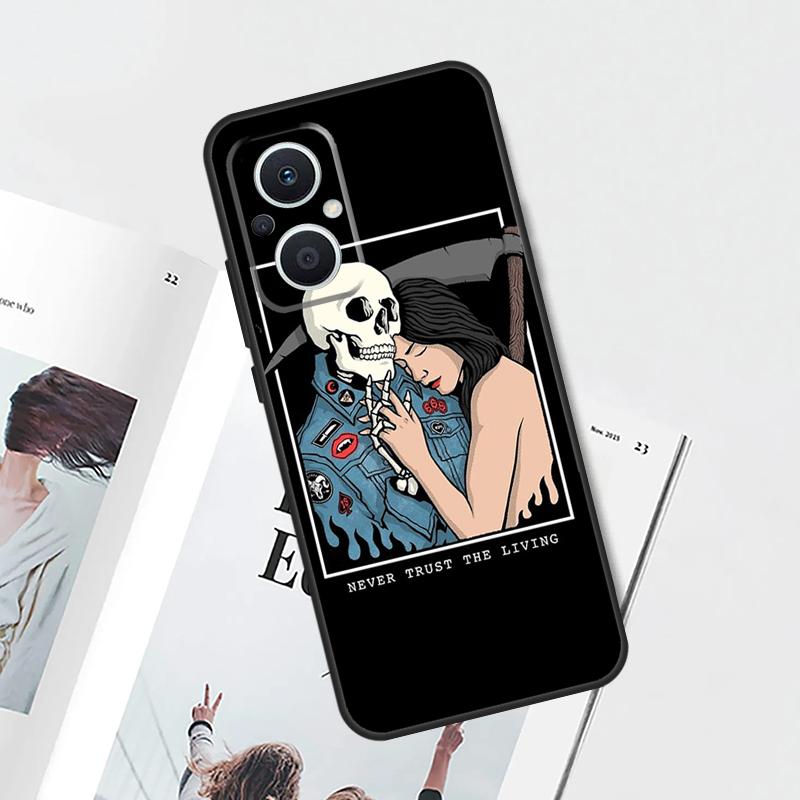 Reaper Skull Skeleton Case For OPPO Reno 15 Pro 15F 11 12 13 14 F 10 Pro 8 7 Lite 8T OPPO Find X9 X8 X6 Pro Cover