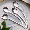 Cat Face Coffee Spoon, 304 Stainless Steel Cute Hanging Spoon with Curved Tail, Long Handle, Stirring Spoon for Mug Cup, Coffee Milk Tea Dessert Gift