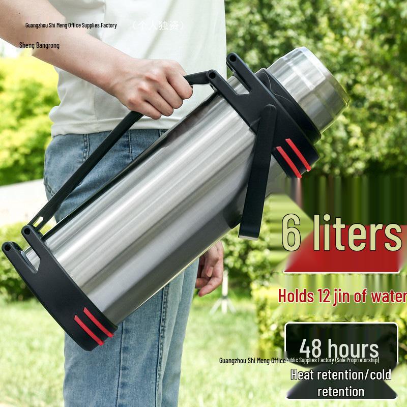 Stainless Steel Insulated Kettle - Large Capacity Portable Kettle for Outdoor, Car, Construction Site, and Home Use for Men and Women