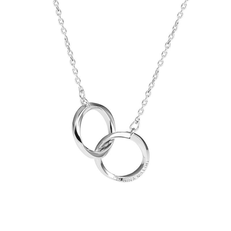 

Корейское парное ожерелье «Лента Мёбиуса»: Роскошный, Унисекс Дизайн с Двойной Цепочкой для Ключиц