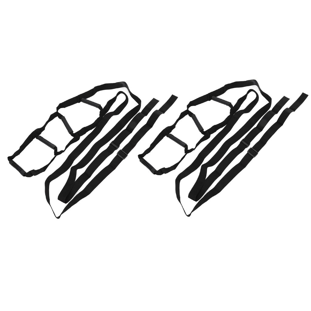 2PCS Bed Sit Up Helper Nylon Adjustable Four Sections Bed Ladder Assist for The Elderly