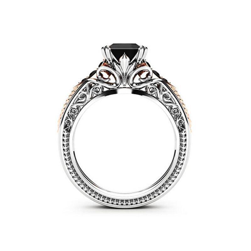 Anello in Pietra Preziosa Bicolore Galvanizzato - Elegante e Versatile