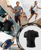 Men's Compression Shirts 1 Pack, Workout Gym Shirt Short Sleeve
