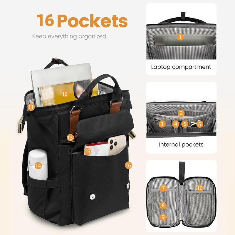 New Large Capacity College Backpack, Stylish Niche Commuter Bag, Mommy Business Travel Daypack for Women