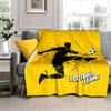 3d fotbal fotbal sportovní silueta vzor manta potah na rozkládací pohovku měkká deka kostkovaná měkká teplá flanel přehazovací deky ventilátory dárek