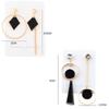 Black Asymmetrical Geometric Hanging Long Earrings For Women Statement Earrings Drop Boucle Oreille Femme Fashion Jewelry Gift