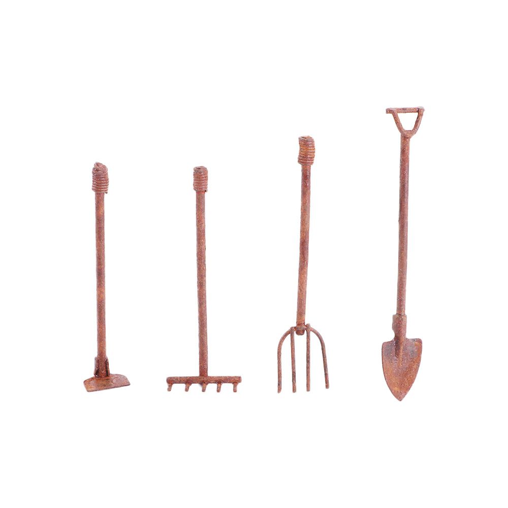 Pitchfork Furniture Little Crafts  Micro Landscape Farming Tools Dollhouse Miniature Figurines Fairy Garden Accessories