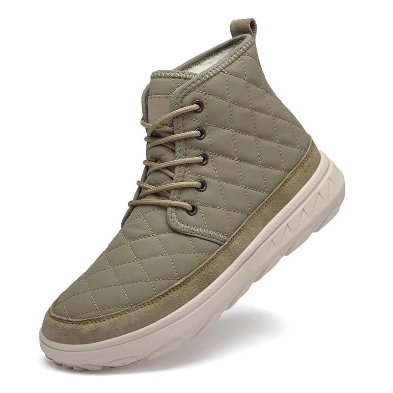 Fashion Fashion Autumn Winter New Fleece Warm High Top Leather Boots Outdoor Flat Bottomed Comfort Men Casual Boot Quality Chelsea Boots