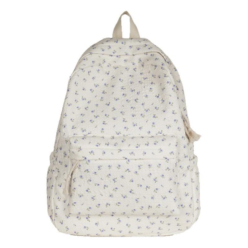 Schoolbag High-value Schoolbag Female College Student Backpack Small Floral Fresh and Fashionable Lightweight Large-capacity High School Travel