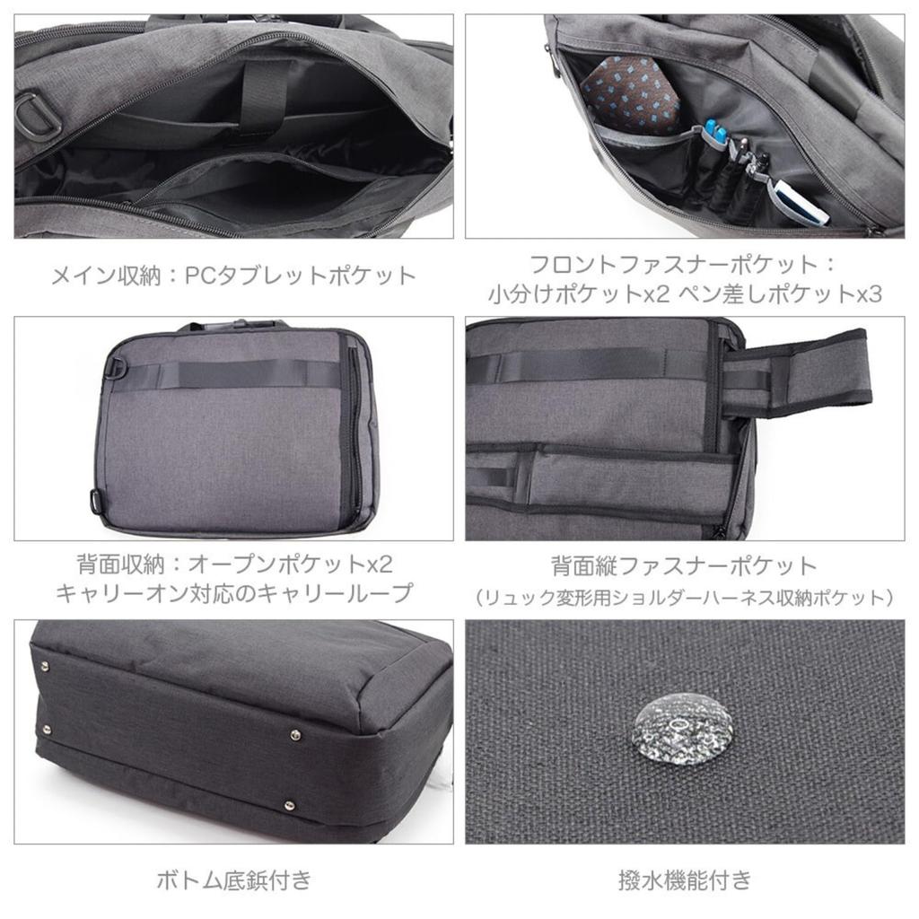 3WAY Business Shoulder Can also be used as a Water Repellent Urethane PC Commuting Business Bag [Malibu Select] Bag, Bag, Rucksack, Function, A4,