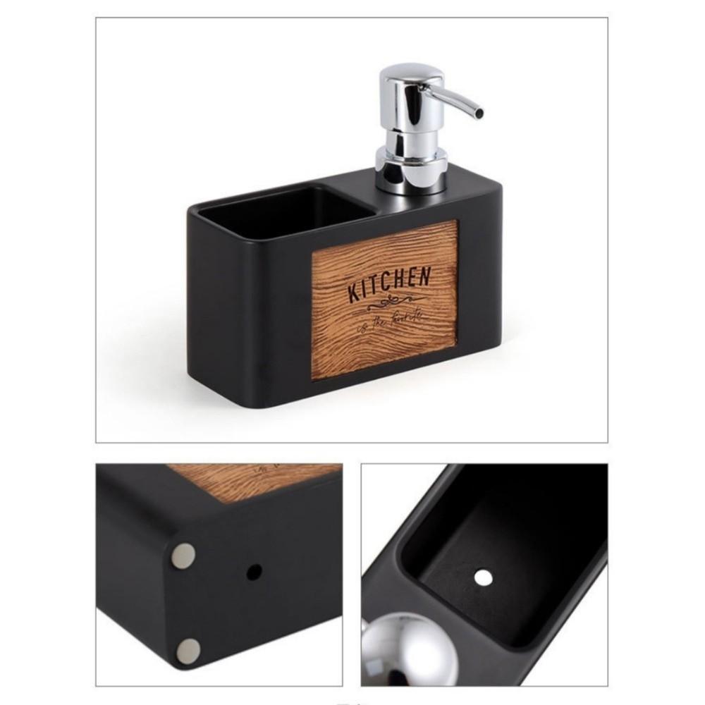 Multifunctional Pump Head Kitchen Soap Dispenser 160ml Sink Organizer Sponge Holder Press ABS Liquid Soap Dispenser Hand Washing