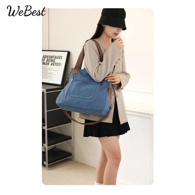 Canvas Women Bag Handheld Bag Korean Fashion Shoulder Bag Women Large Capacity Handheld Bag Women Crossbody Bag