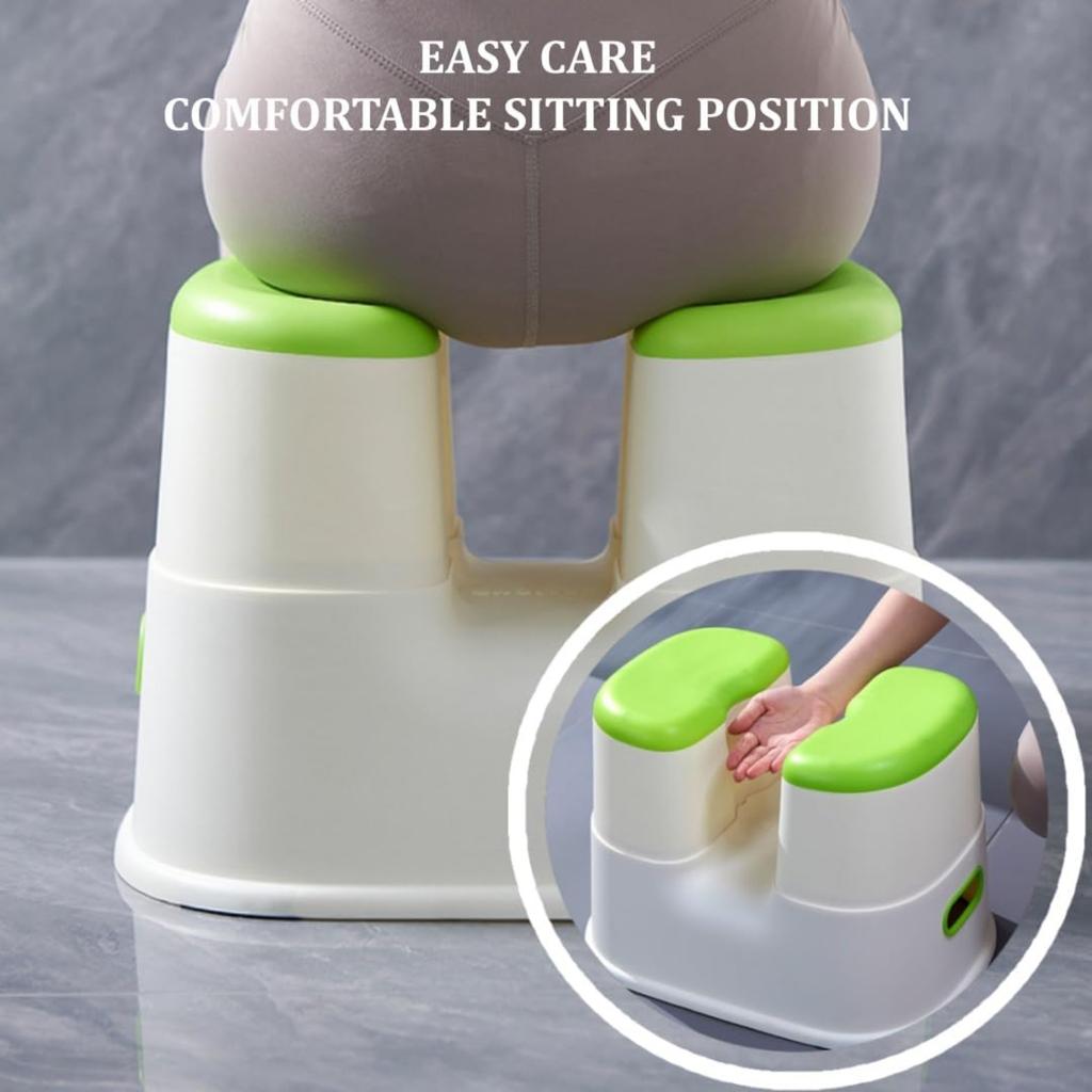 Bath Stool for Hemorrhoids, Women & Elderly - Non-Slip Bidet Toilet Seat,Portable Bathroom Shower Chair for Comfortable Washing