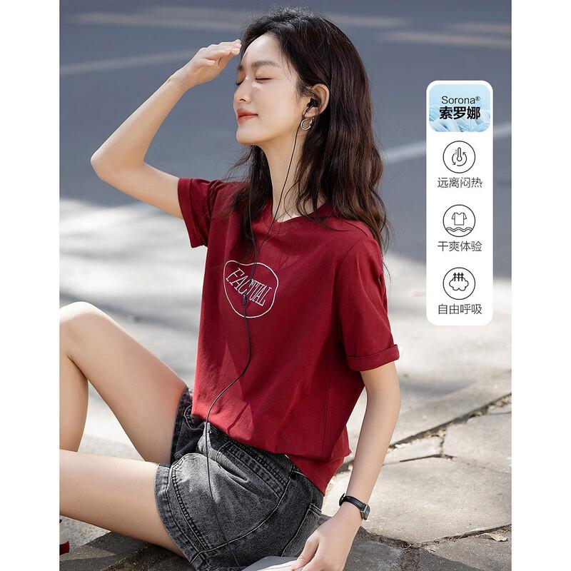 Demana Women s Embroidered Short Sleeve T-Shirt S