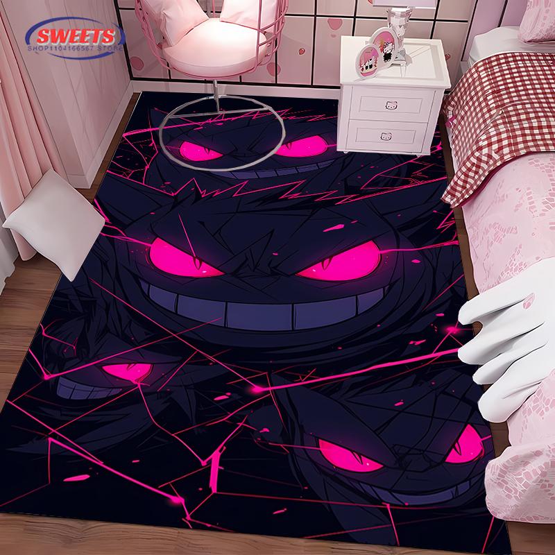 New Arrive! Pokemon Gengar Cartoon Carpet,Rug for Living Room Tapete for Bedroom Sofa Doormat Decor Non-slip Floor Mat Potdemiel