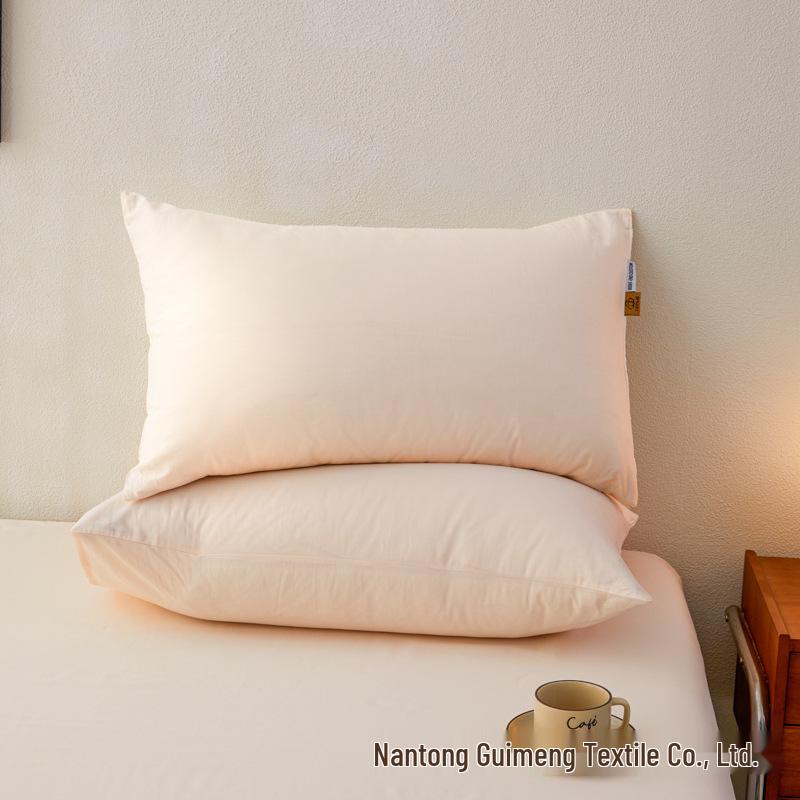 A-class Pure Cotton Solid Color Pillowcase Pair 48x74cm - Skin-Friendly for Home & Hotel Use