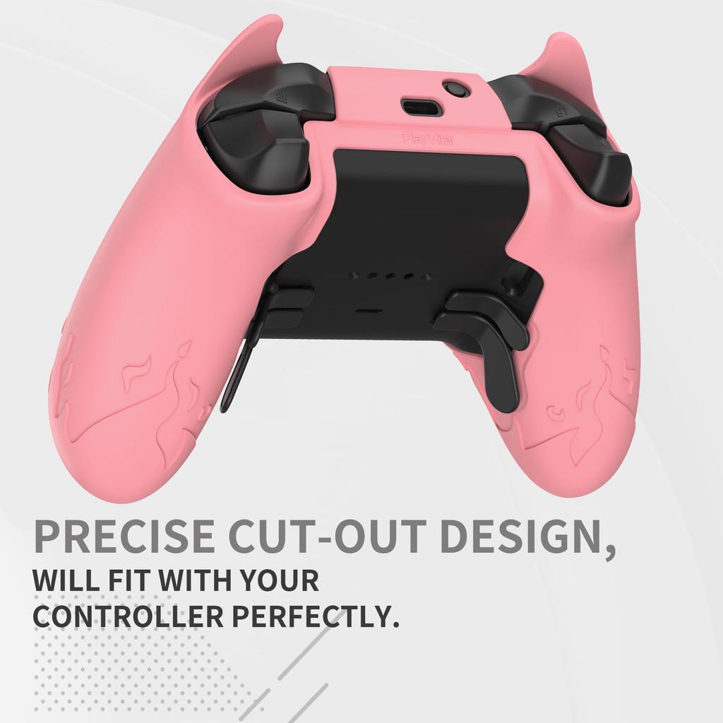 PlayVital Cute Demon Silicone Cover for Xbox Elite Wireless Controller Series Compatible with Xbox Elite Series 2 Includes Thumb Grip Caps 2, Core,