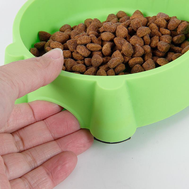 Cute Cat Ear Design Pet Bowl - Non-Slip Plastic Food & Water Feeder For Dog & Kittens & Small Puppies, Durable & Eco-Friendly