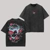 Gaara Blumen T-Shirt Naruto Manga Tee Vintage Gewaschen Übergröße Retro Anime Harajuku Streetwear Herren Grafik Kleidung Oberteil Geschenk