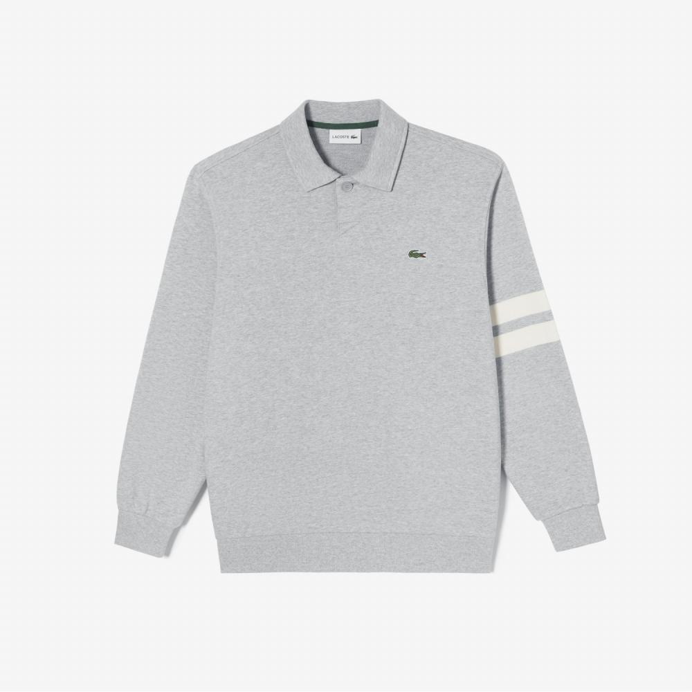 

LACOSTE Mens Sleeve Tip Collar Sweatshirt SH198E53N CCA